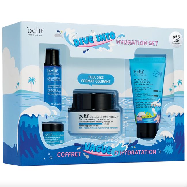 belif Dive Into Hydration Set - Limited Edition Hydrating Must-Haves, Free Ship!