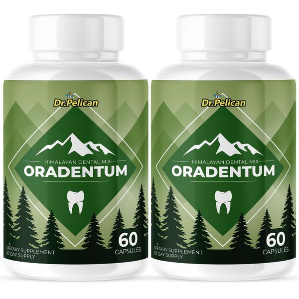 Oradentum- Oral & Digestive Support- 2 Bottles- 120 Capsules