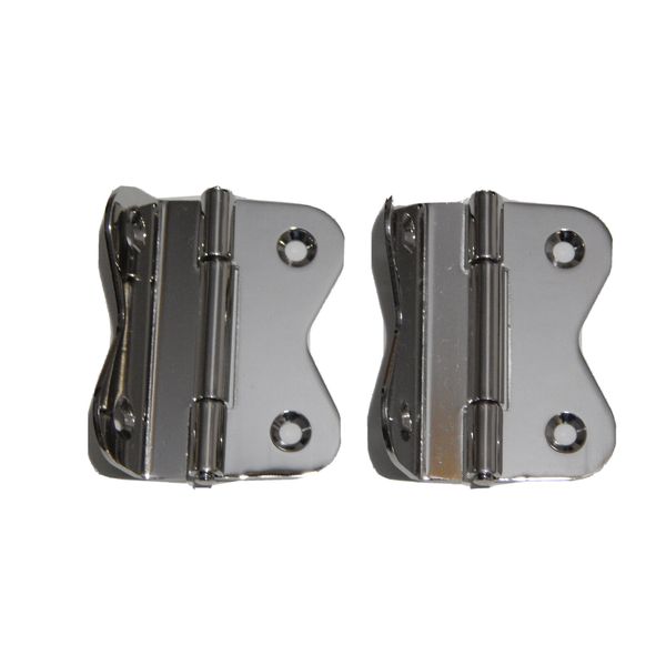Hoosier Cabinet Hinge Nickel Plated Brass For Lower Door - Pair