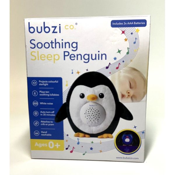 Bubzi Co Soothing Sleep Penguin White Noise Baby Sleep Aid Lullabies Night Light