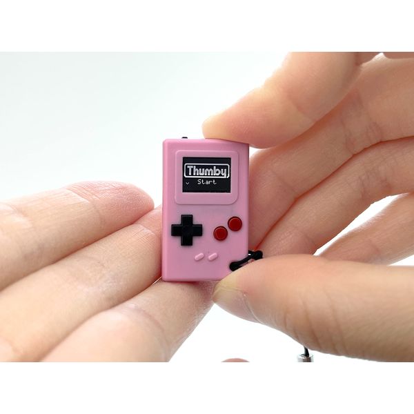 TinyCircuits Thumby (Pink), Tiny Game Console, Playable Programmable Keychain: Electronic Miniature, STEM Learning Tool