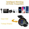 Dual USB Car Cigarette Lighter Socket Phone Charger Power Outlet W/LED Voltmeter