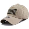 USA American Flag Baseball Cap Military Army Operator Adjustable Hat (Beige)