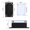 2 Pcs Junction Box Waterproof IP65, Electronic Project Box Enclosure Case, Electrical Junction Box Electronics with Fixed Ear Compatible with Electronic Project - transparent black