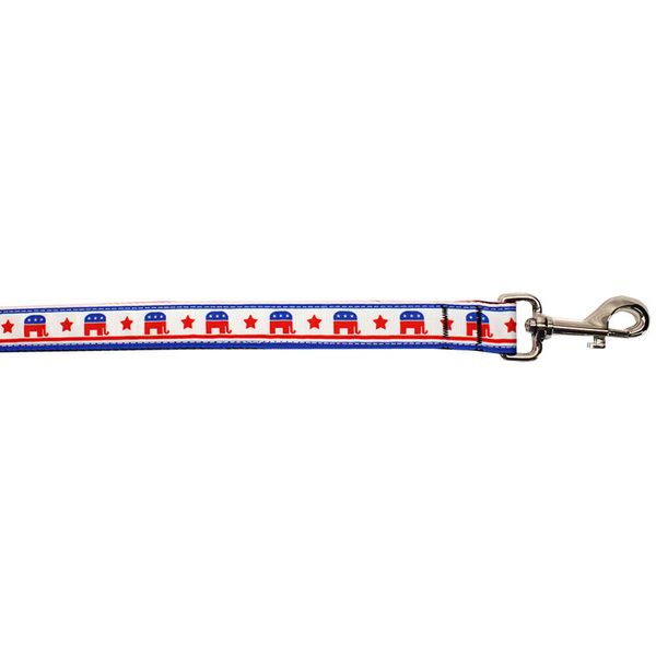 Political Nylon Republican Pet Leash 5/8in By 6ft