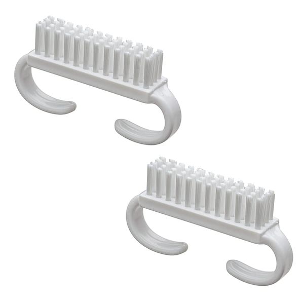 STRAIGHT 36-5881 Nail Brush, White, 2 Pieces