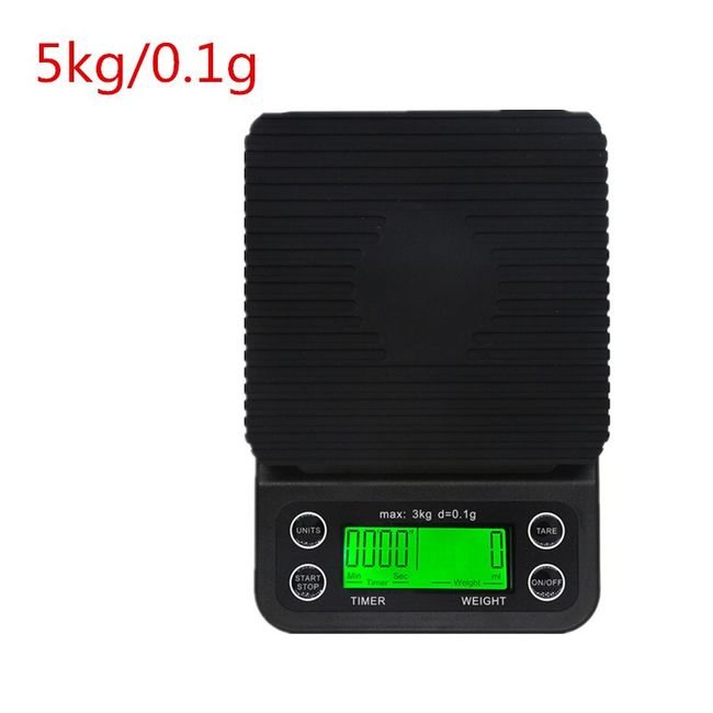 3/5kg-0.1g High Precision Coffee Scale with Timer Multi-functional Kitchen  Scales Food Scale LCD Electronic Digital Scales