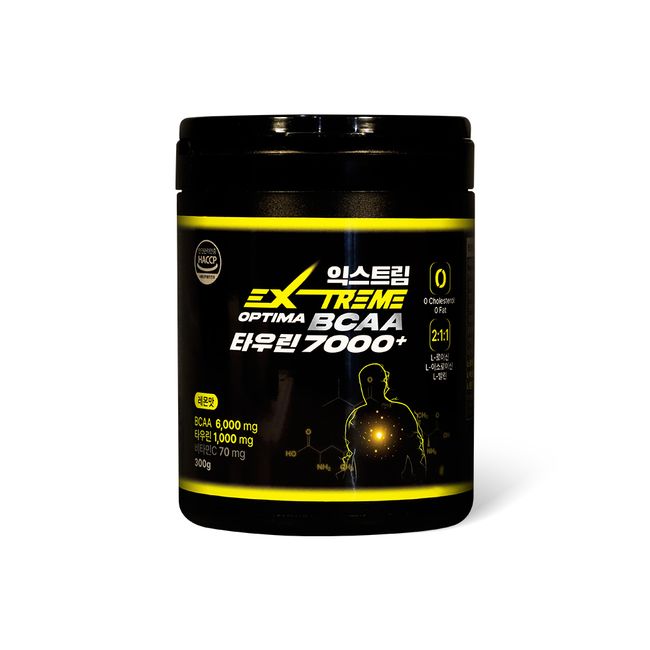 Extreme OPTIMA BCAA Taurine 7000+Lemon Flavor 300g 1 container (1 month supply)