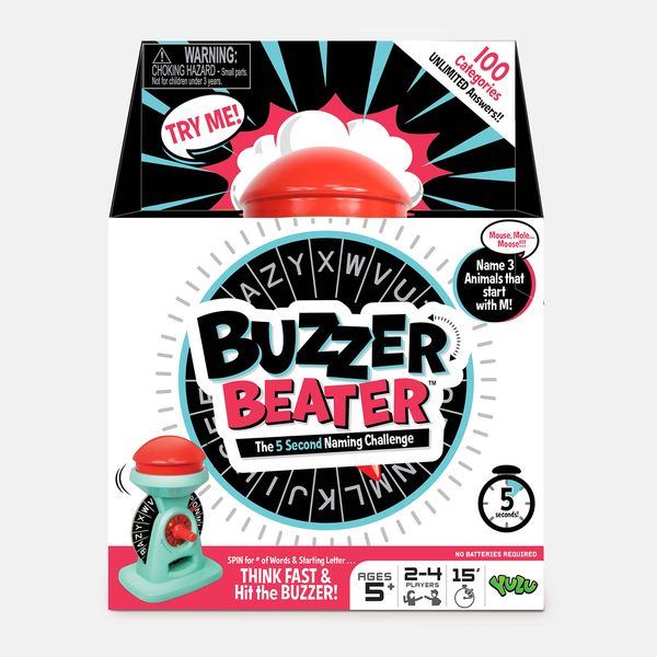 Yulu Buzzer Beater, Five Second Interactive Naming Game, Fast Talking Sequence Board Game for Families and Kids for 5+, Family Quiz Games for 2-4 Players