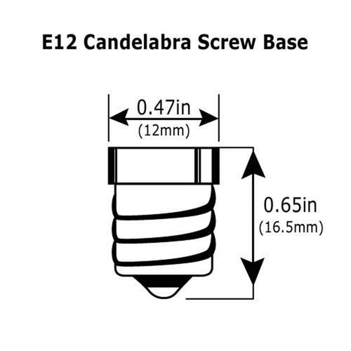 Satco S29890 Candelabra Bulb in Light Finish, 3.88 inches, Clear