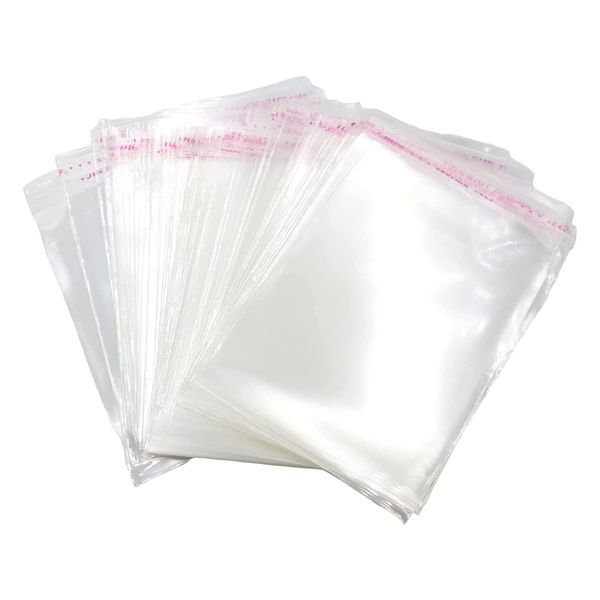 sac taske OPP Bags, Transparent with Tape, Large Size, Packing Materials, Plastic Bags, Extra Large, 8.7 x 13.4 inches (22 x 34 cm), Set of 100