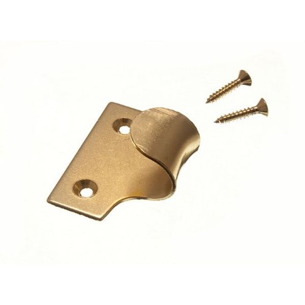 One Stop DIY Window Shutter Sash Lift Pull Brass Plated EB Steel + Screws NEW
