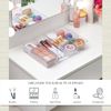 Multi-Size Clear Drawer Organizer Bins Set - 6 Pc for Home & Office Storage