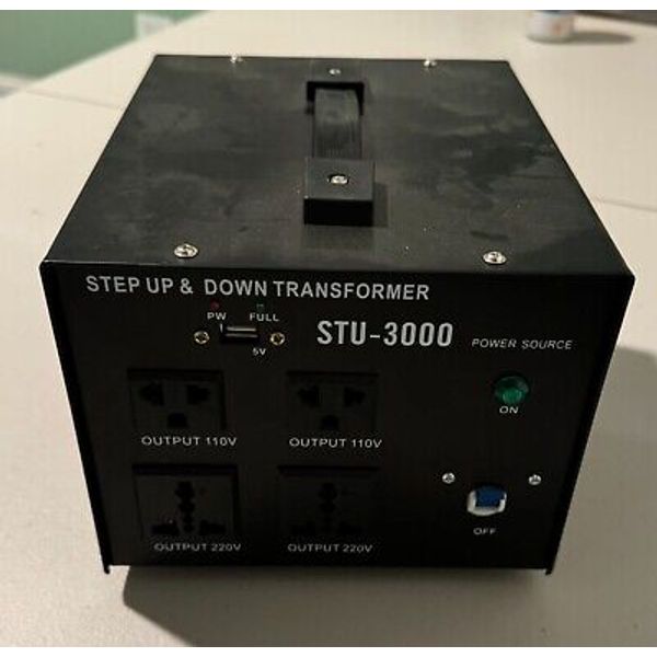 STU-3000W Voltage Converter Power Transformer Step Up/Down 110V- 220V Heavy Duty