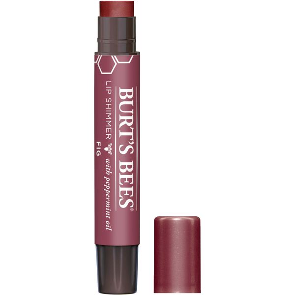 Burt's Bees Lip Shimmer, Lip Gloss With Responsibly Sourced Beeswax, Fig, Natural Origin Lip Care, 1 Tube, 0.09 oz.