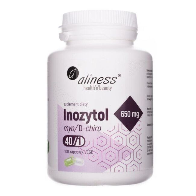 Aliness Inositol Myo / D-Chiro 40/1 650 mg 100 Capsules-