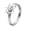 Heritage Dew Sterling Silver Celtic Open Reef Knot Ring - Size - M