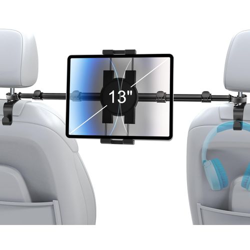 woleyi Car Tablet Headrest Holder for iPad - Car Back Seat Headrest Tablet Mount Stand, Road Trip Essentials for Kids, for 4.7-13" Tablet iPad Pro Air Mini, Galaxy Tabs, Kindle Fire HD, Switch, iPhone