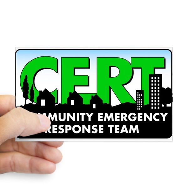 CafePress CERT Logo Sticker Rectangle Bumper Sticker Car Decal