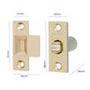 Adjustable Roller Catch Spring Loaded Latch Lock for Internal Doors | Brass Plated | Pack of 3