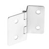 Mgoodoo Three Fold Hinges, 10Pcs Silver Classic Iron Surface Mount Hinges, 30mm x 34mm