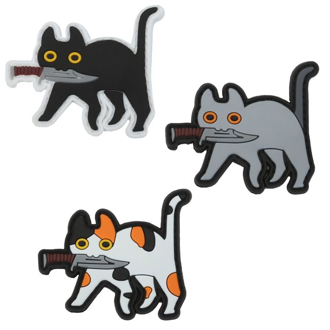 HAMILO Cat Patch Velcro Armband, Survival Game, PVC, Set of 3