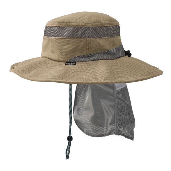 CBSPHT97S CBSPHT97S Beige Cool Bit Ice Pocket, Hat, Cold Protection, Heatstroke Prevention, Cold Sun Hat, Sun Protection Hat, Neck Guard, Outdoor Use, Walking, Gardening, Fishing, Climbing, Mother's