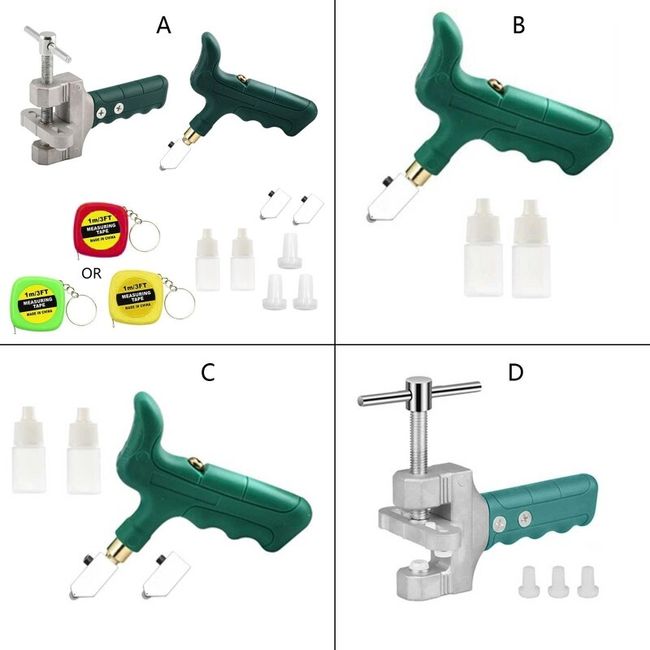 Glass Tile Cutter Tool Kit, Portable Handheld Glass Cutter Manual Ceramic  Tile Opener Cutting Tool for DIY Home Glass & Tile Cutter