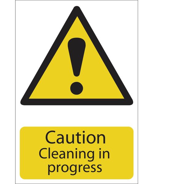 Draper 72440 "Caution Cleaning" Hazard Sign