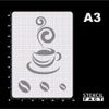 BC03 Coffee Cup Stencil 3 Beans