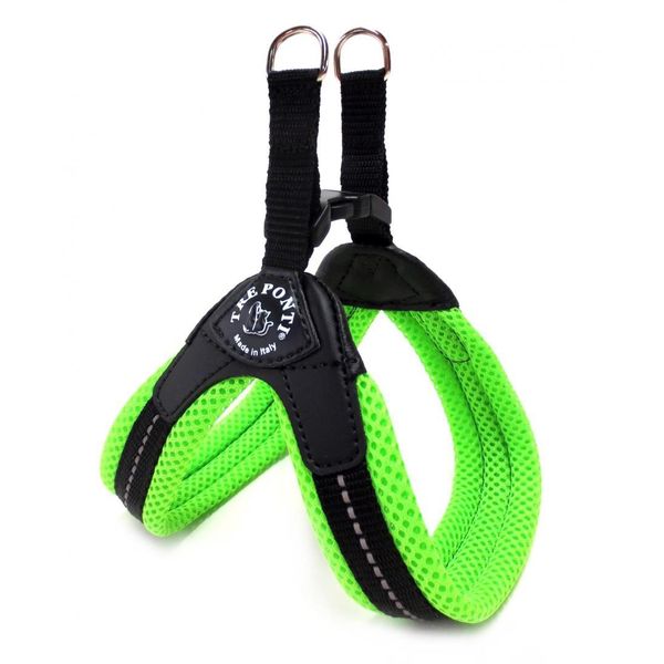 Tre Ponti Easy Fit Mesh Fix Neon Dog Harness, Size 3, Green