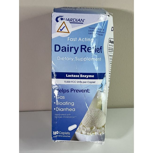 Guardian Dairy Relief Fast Acting Lactase, Lactose Intolerance Pills 2/25