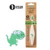 Jack N' Jill Kids Toothbrushes - Soft Toothbrush for Kids, Made from Cornstarch, Soft Bristle Toothbrush, BPA Free, PVC Free, Ergonomic Handle - Dino Kids, Toddler, & Baby Toothbrush (1 Pack)