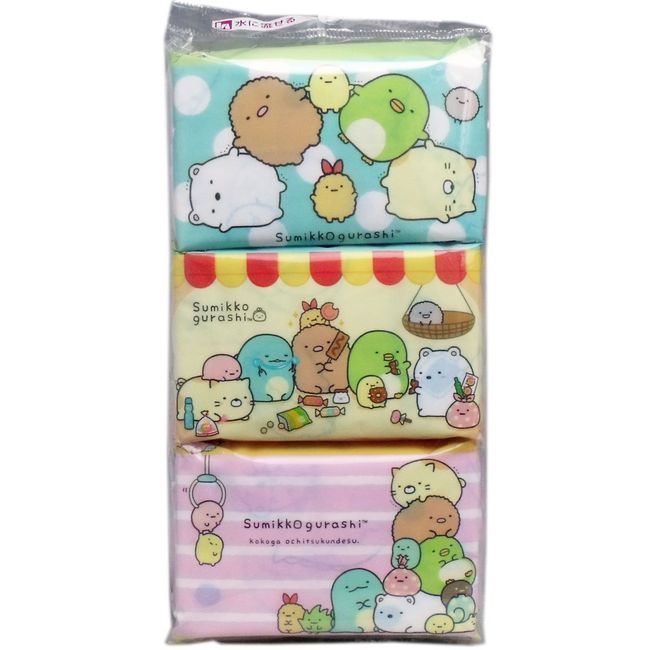 Bended A Revolving, World Pocket Tissue Character Pocket Tissue (Mini Size, Pack of 6) x 2 Pack