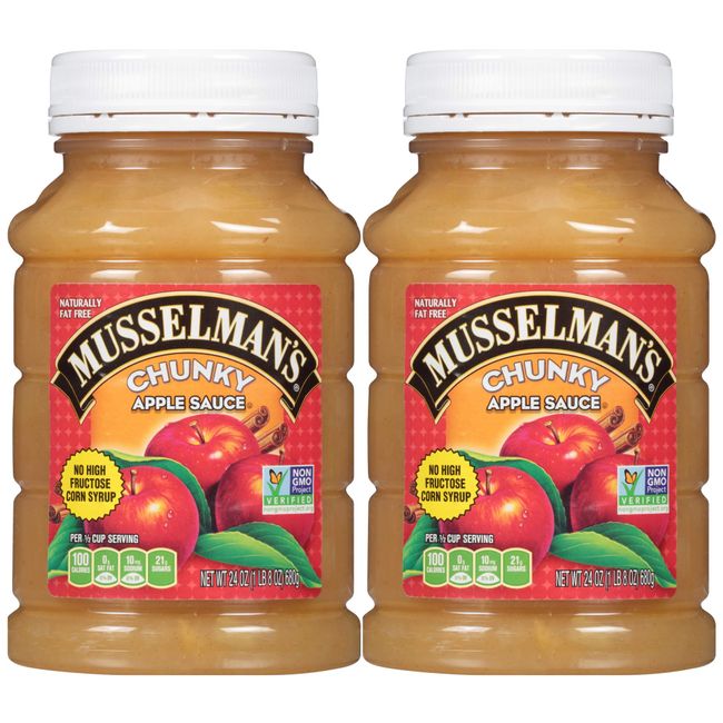 Musselman's CHUNKY Apple Sauce (Pack of 2) 24 oz Jars