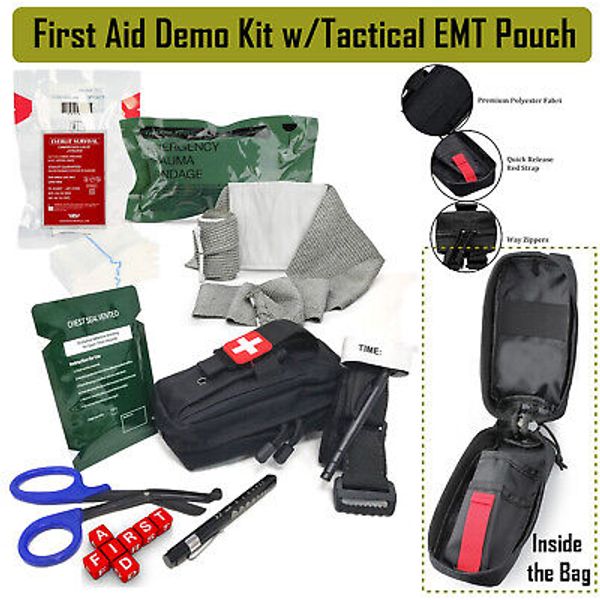 Tactical Emergency EMT Pouch Medical First Aid Kit Military EDC Molle Trauma Bag