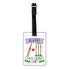 Gift Base Beware Crazy Cricket Lady Visual Luggage Tag with Black Strap