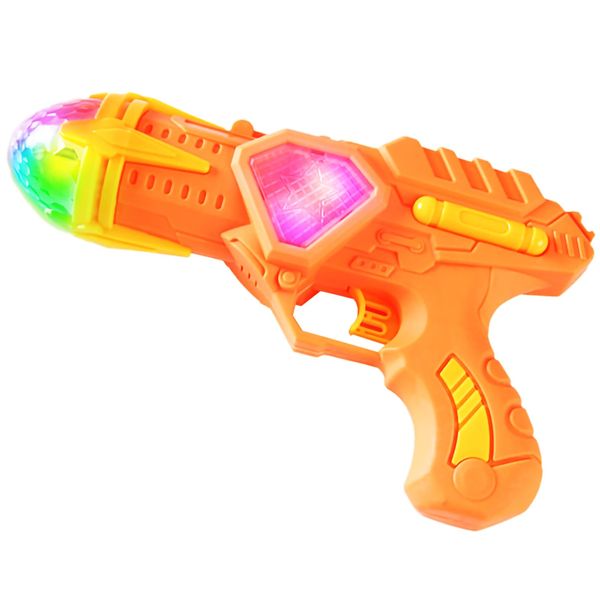 Light-Up Musical Toy Gun with Colorful Effects - Fun and Safe for Kids of All Ages (Orange)