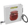 'Round Jam Jar' Keyring Tape Measure/Spirit Level Tool (KM00042011)