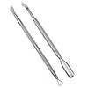 LuoshaPUCY Cuticle Pusher, 2 Pack Stainless Steel Nail Cuticle Cleaner Tool, Dual Head Nail Cuticle Remover, Manicure Pedicure Gel Polish Remover for Removing Dead Skin on Fingers