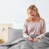 Panda 100% Bamboo Duvet Cover (Quiet Grey, UK Single)