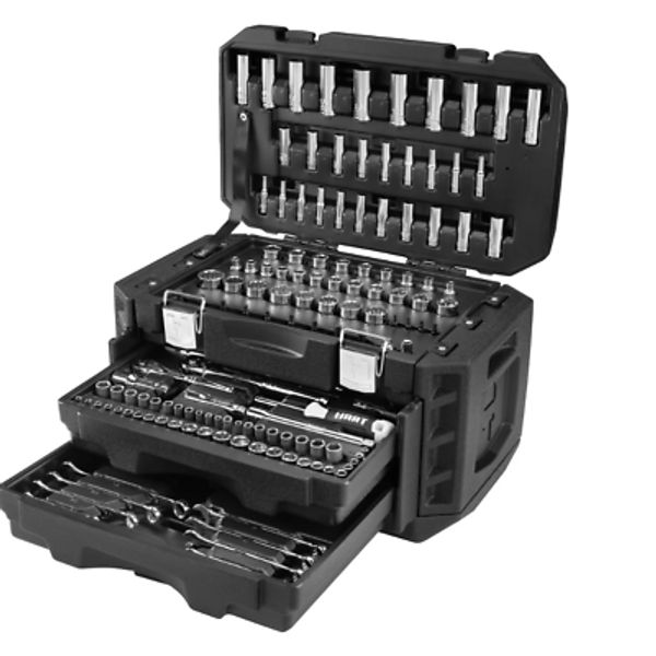 HART 215-Piece Mechanics Tool Set, Multiple Drive, Chrome Finish