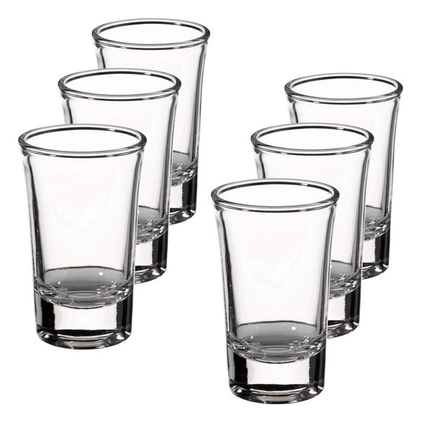 Lillian Rose Set of 6 Shot Glasses, 6 Count (Pack of 1), Clear