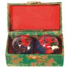 Qi Gong Kugel Enamel Dragon Green 45 mm