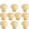 Probrico 10 Pack Gold Cabinet Knobs Hardware,Furniture Round Knobs,1-3/16 inch(29.5mm) Diameter Kitchen Pull Knobs