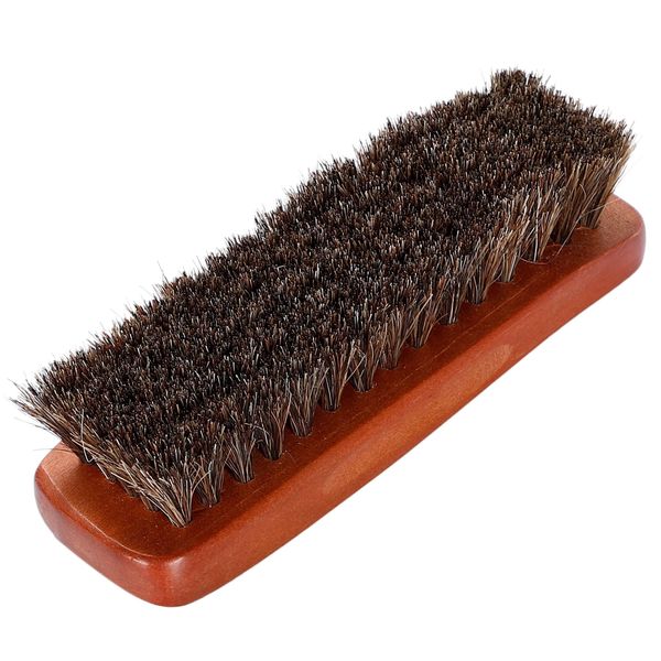 SHINE-BRUSH Shoe Brush, Shoe Care, Shoe Polish, Dust, Horse Hair, Corrugated Handle, Thinea Brush