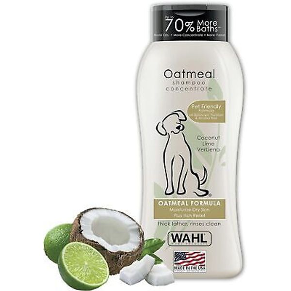 Wahl USA Dry Skin & Itch Relief Pet Shampoo for Dogs – Oatmeal 24 Ounce, Tan