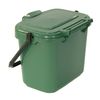 5 Litre Plastic Kitchen Compost Caddy with 50x Tie handle bags, Green