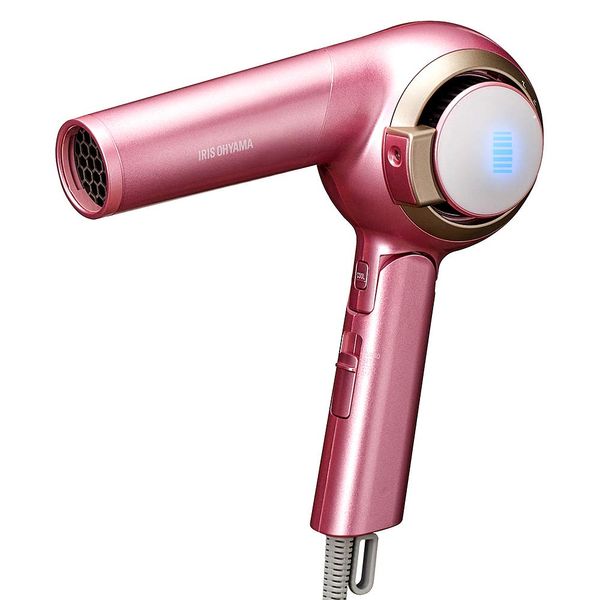 Iris Ohyama HDR-MC1-P Moisture-Pro Dryer with Sensor, Temperature Control, Negative Ion, LED Light, Large Airflow, Pink