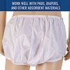 MABIS Waterproof Incontinence Underwear for Disabled, Elderly, Handicapped, Potty Training, Pregnancy or Postpartum, Snap On, Large 38-44 Inches